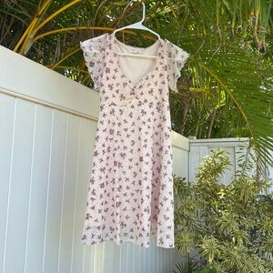 SMALL cream flower dress